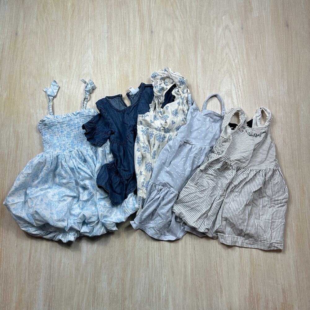 5 Piece Bundle Lot Cat & Jack Calvin Klein Audrey Camille Boho Summer Dress 4T